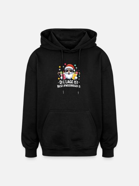 The location is drunkenly funnier - Oversized Unisex Hoodie - black