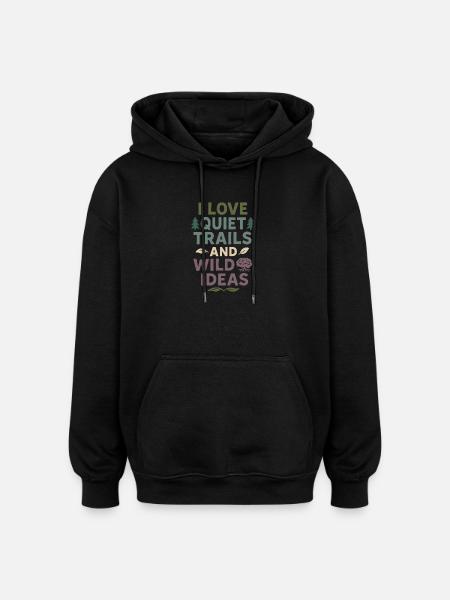 Neurodivergent introvert - Oversized Unisex Hoodie - black
