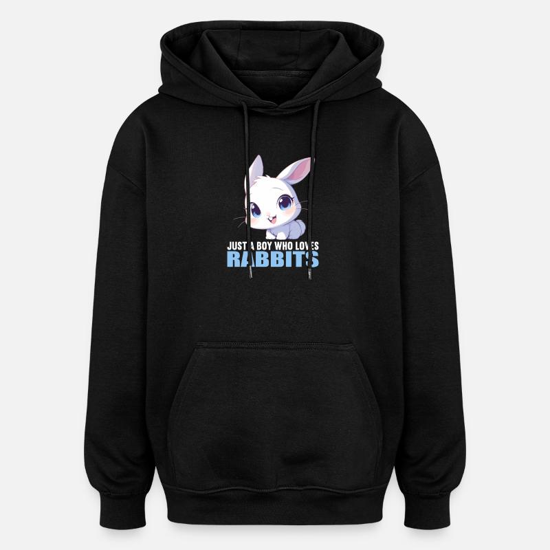 Lapin Lapin - Sweat à capuche oversize unisexe - noir