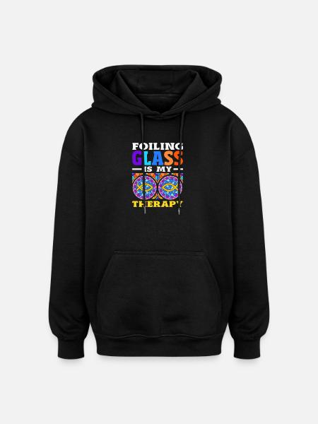Buntglas-kunst Buntglas-künstler - Oversized Unisex Hoodie - Schwarz