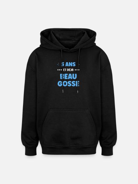 5 years - Oversized Unisex Hoodie - black
