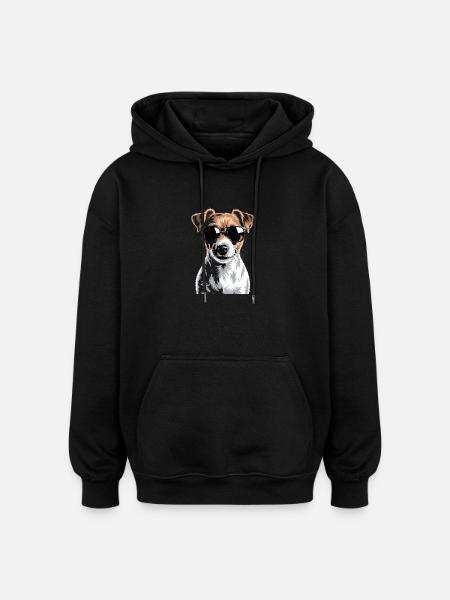 Jack Russell Terrier - Oversized Unisex Hoodie - black