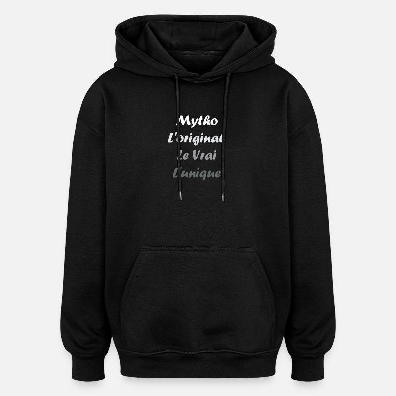 Mytho Origine Vrai Unique - Sweat à capuche oversize unisexe - noir