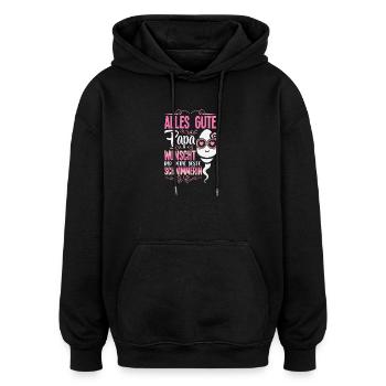 Alles Gute Papa wünscht dir dein bester Schwimmer - Oversized Unisex Hoodie - Schwarz - Vorne - Noah (186cm)