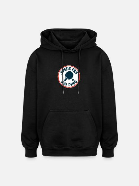 I can't I Ping - Oversized Unisex Hoodie - black