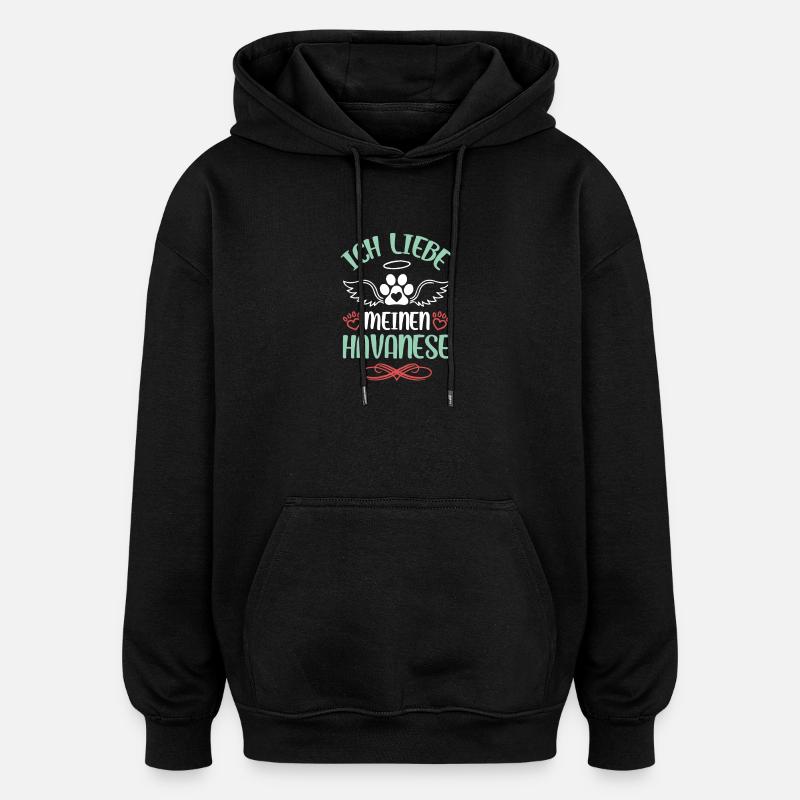 Amour havanais avec des ailes - Sweat à capuche oversize unisexe - noir