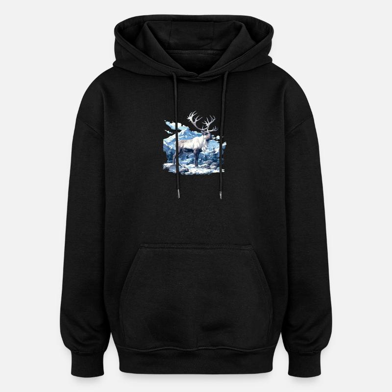 Reindeer Reindeer - Oversized Unisex Hoodie - black