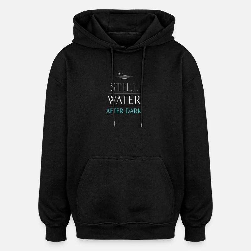 Night boating with - Oversized Unisex Hoodie - black