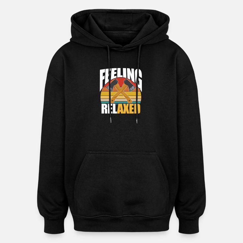 Sich entspannt fühlen - Oversized Unisex Hoodie - Schwarz