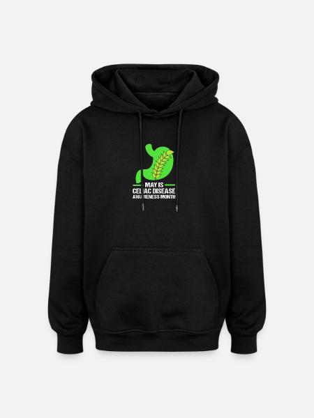 Glutenfrei Zöliakie - Oversized Unisex Hoodie - Schwarz