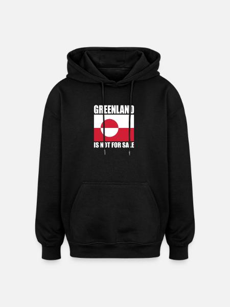 Le Groenland n’est pas à vendre - Sweat à capuche oversize unisexe - noir