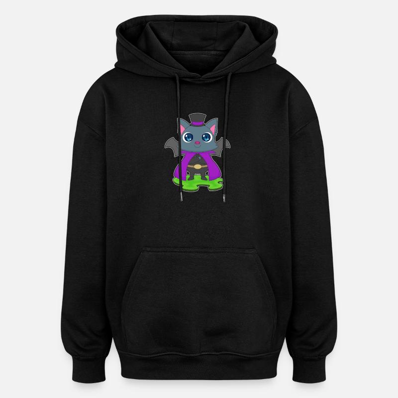 Chauve-souris Vampire d’Halloween - Sweat à capuche oversize unisexe - noir