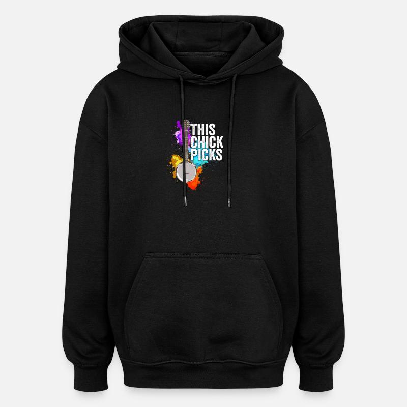 Banjo This Chick Picks - Oversized Unisex Hoodie - black