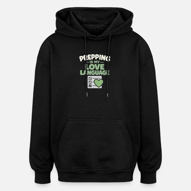 Planificateur d’urgence pour la Provision Familiale - Sweat à capuche oversize unisexe - noir