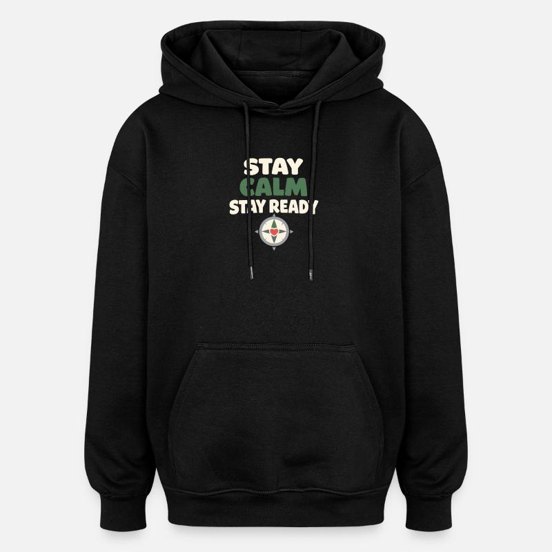 Ruhe Schlägt Panikbereitschaft, Lebensstil, - Oversized Unisex Hoodie - Schwarz