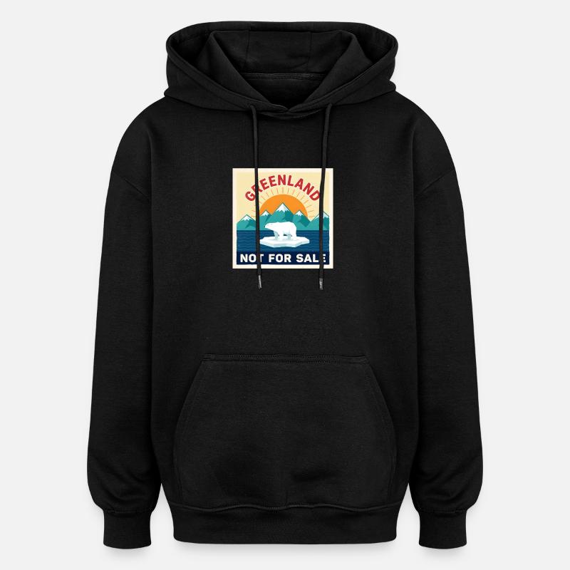 Groenland Pas à vendre Ours polaire - Sweat à capuche oversize unisexe - noir