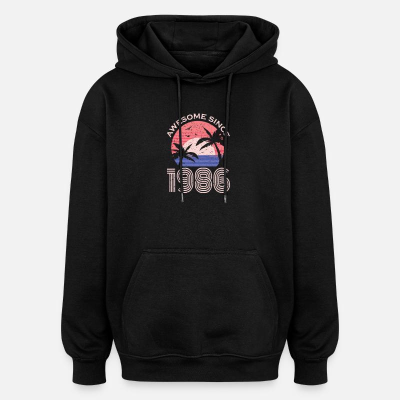 Aloha Sunset 1996 Rétro - Sweat à capuche oversize unisexe - noir