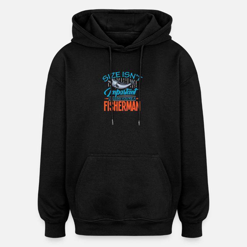 Pêcheur, pêcheur, dits, Petri Heil - Sweat à capuche oversize unisexe - noir