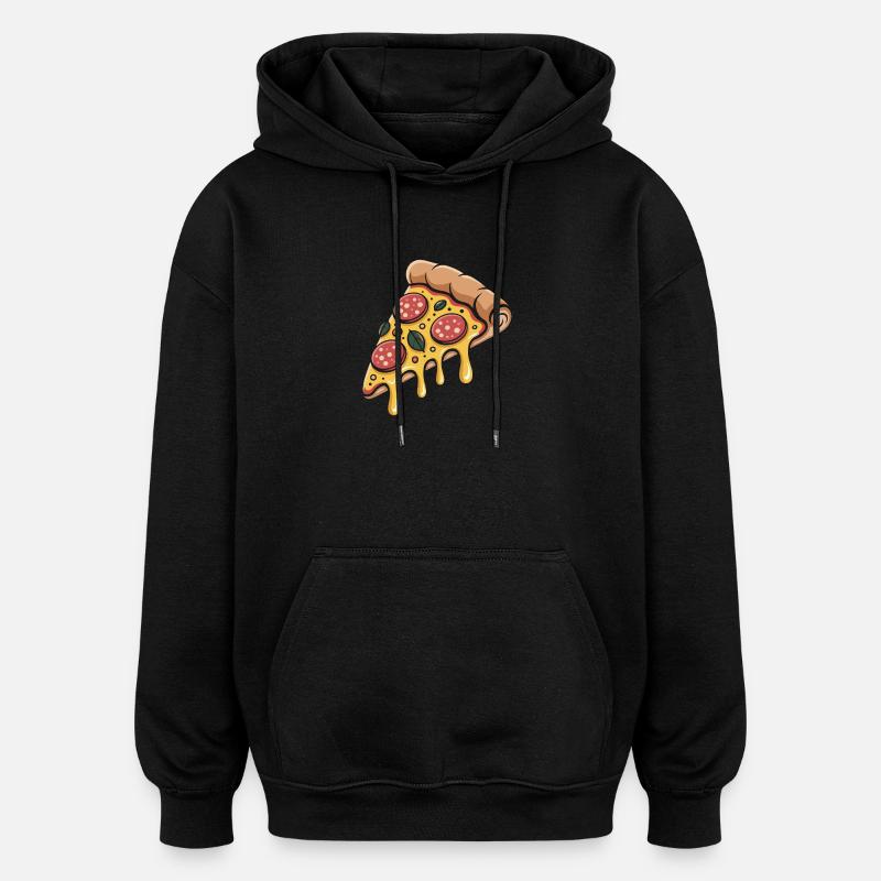 Pizza Pizzabäcker - Oversized Unisex Hoodie - Schwarz