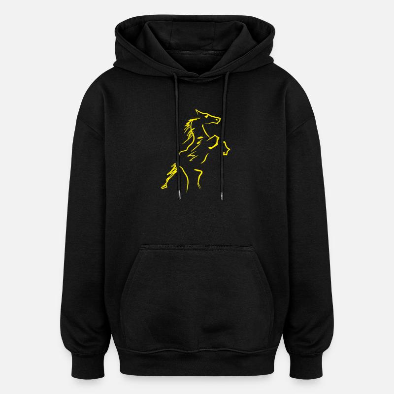 Cavalier équestre - Sweat à capuche oversize unisexe - noir