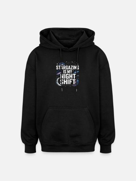 Astronomer Galaxy Outerspace Universe Astronomy - Oversized Unisex Hoodie - black
