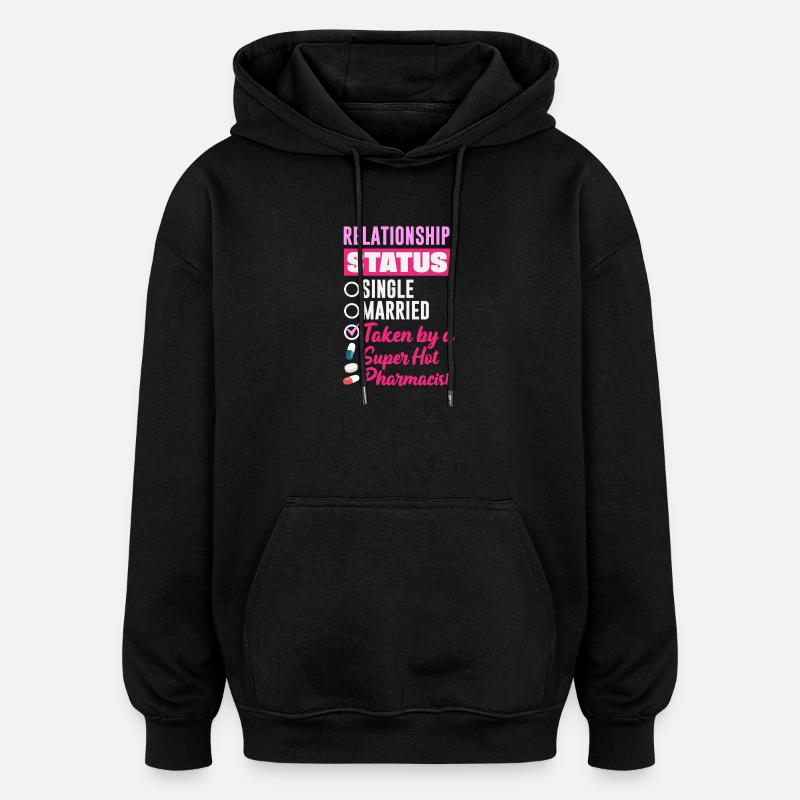 Beziehungsstatus Apotheker Pharmazietechniker - Oversized Unisex Hoodie - Schwarz