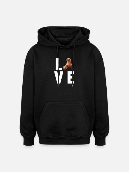 Seelöwen Seelöwe - Oversized Unisex Hoodie - Schwarz