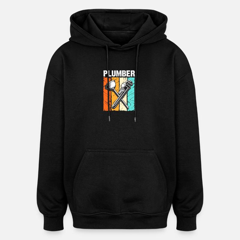 Plombier Plombier - Sweat à capuche oversize unisexe - noir