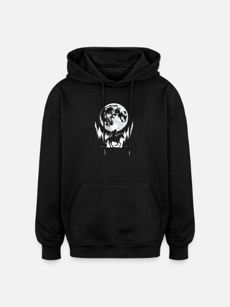 Bigfoot Équitation - Sweat à capuche oversize unisexe - noir