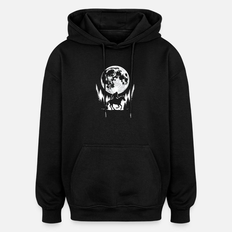 Bigfoot Équitation - Sweat à capuche oversize unisexe - noir
