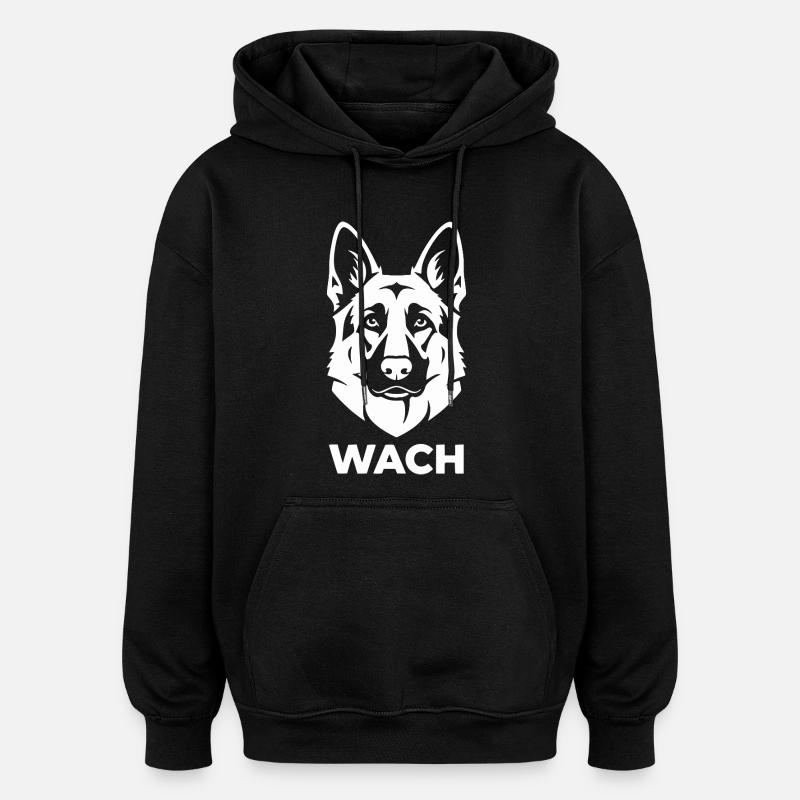 Wachhund Silhouette Schäferhund - Oversized Unisex Hoodie - Schwarz