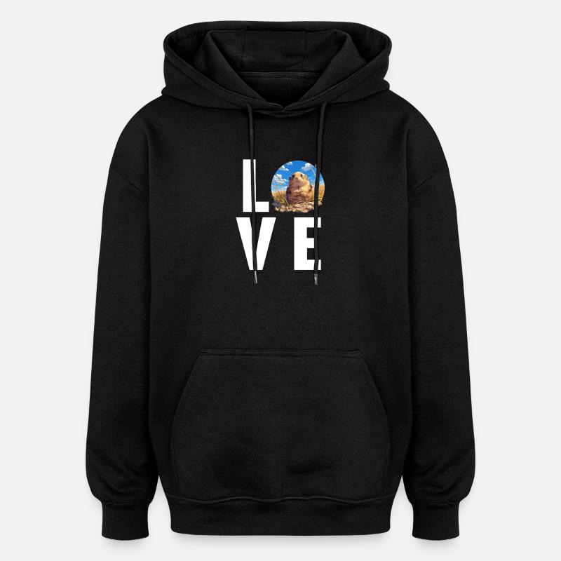 Lemminge Lemming - Oversized Unisex Hoodie - Schwarz