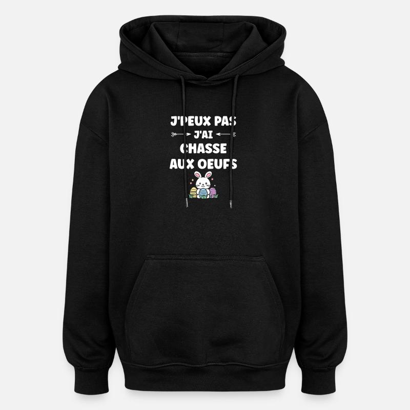 egg hunt - Oversized Unisex Hoodie - black