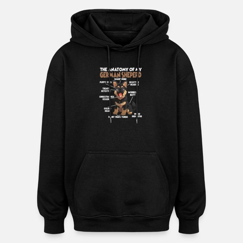 Propriétaire de berger allemand T Shepherd - Sweat à capuche oversize unisexe - noir