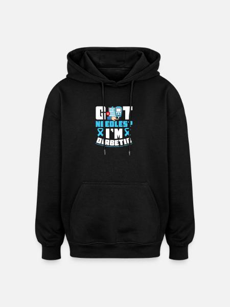 Typ 1-diabetes diabetes - Oversized luvtröja unisex - svart