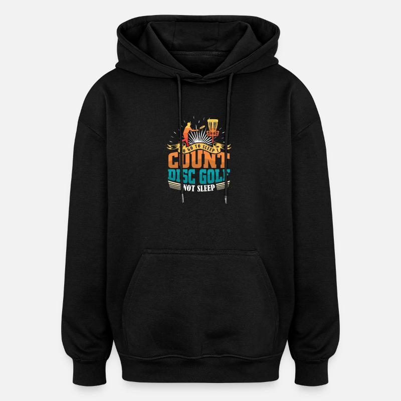 Cadeaux de disc golf Disc Golf - Sweat à capuche oversize unisexe - noir