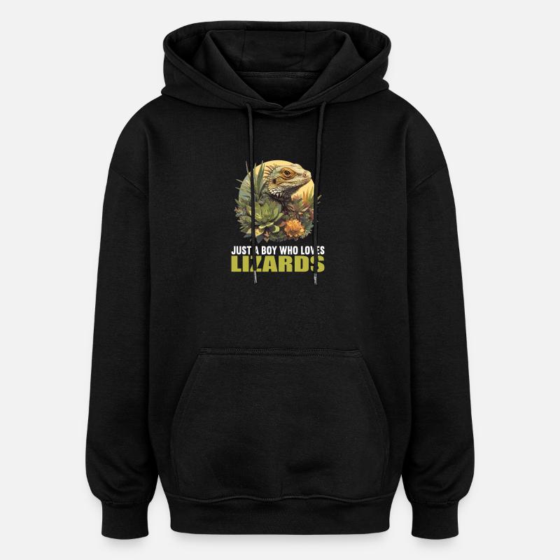 Eidechsen Eidechse - Oversized Unisex Hoodie - Schwarz