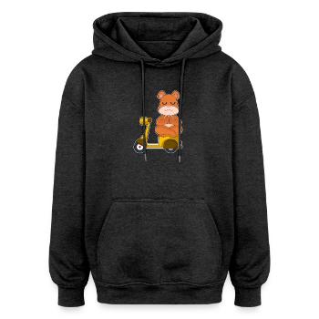 Bär Scooter - Sweat à capuche oversize unisexe - charbon - Devant - Noah (186cm)