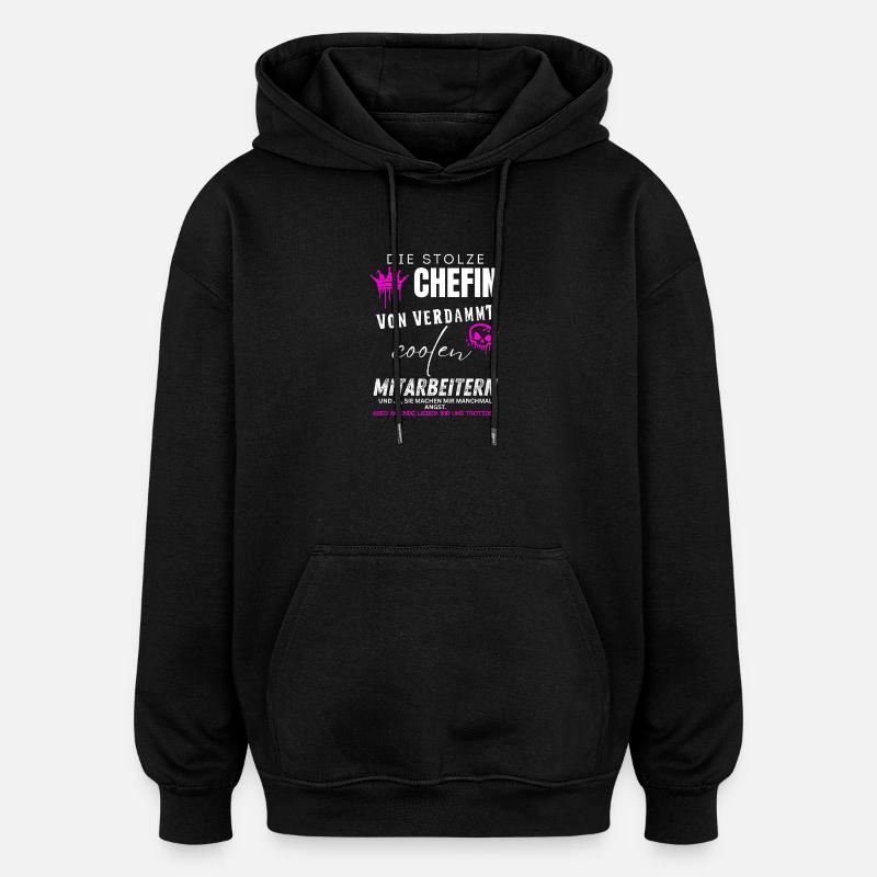 Fier patron d’employés vraiment cool - Sweat à capuche oversize unisexe - noir