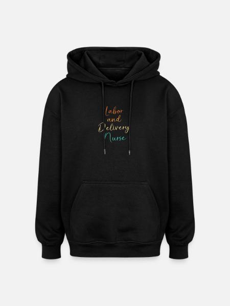 Midwife Obgyn Obstetrics - Oversized Unisex Hoodie - black