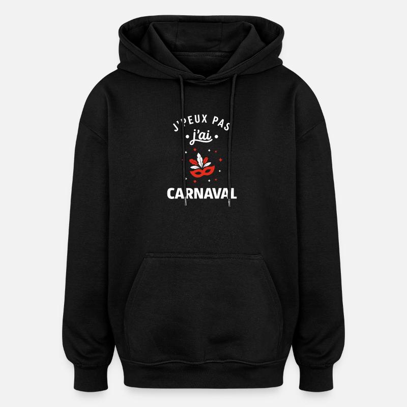 Karneval - Oversized Unisex Hoodie - Schwarz