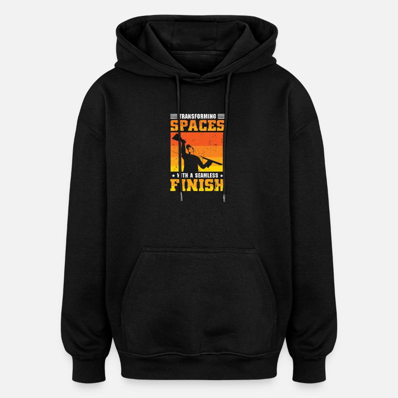 Drywall Drywall Builder Drywall Fitter - Oversized Unisex Hoodie - black