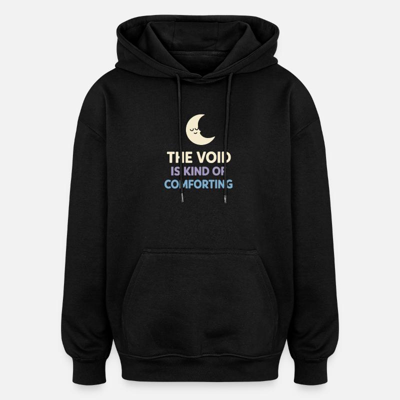 Humour existentiel, nihilisme, humour, - Sweat à capuche oversize unisexe - noir