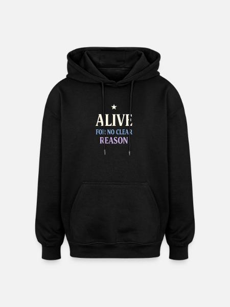Existential humor, nihilism, humor, - Oversized Unisex Hoodie - black