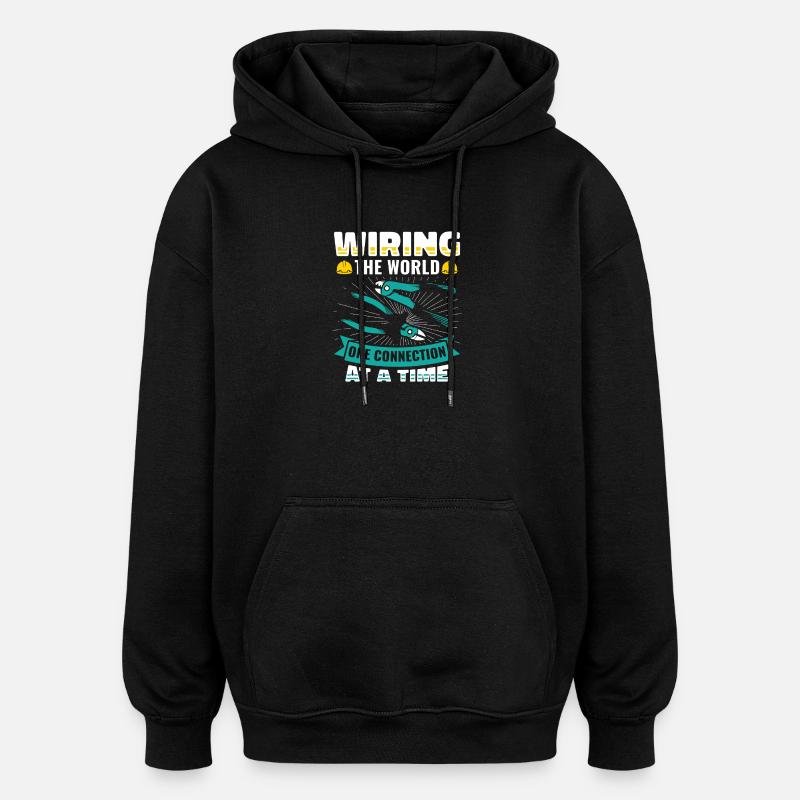 Electrician, Electronics Technician, Electrician - Oversized Unisex Hoodie - black