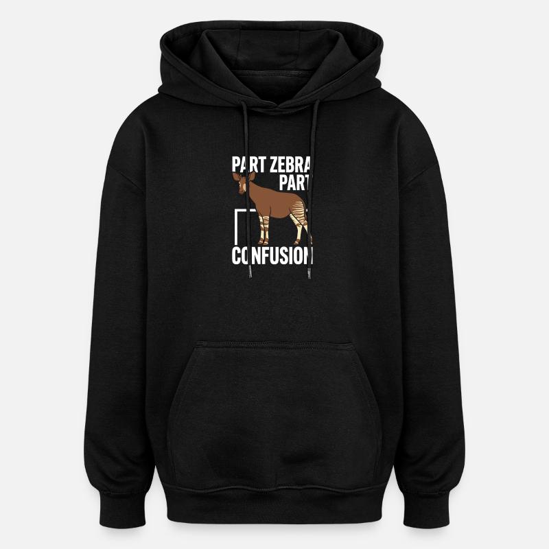 Okapi-liebhaber Okapi-tier Seltene Tierweltliebe - Oversized Unisex Hoodie - Schwarz
