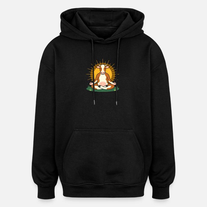 Solmeditationskor - Oversized luvtröja unisex - svart