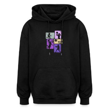Basketball Girls Basketball Women - Oversized Unisex Hoodie - black - Front - Noah (186cm)