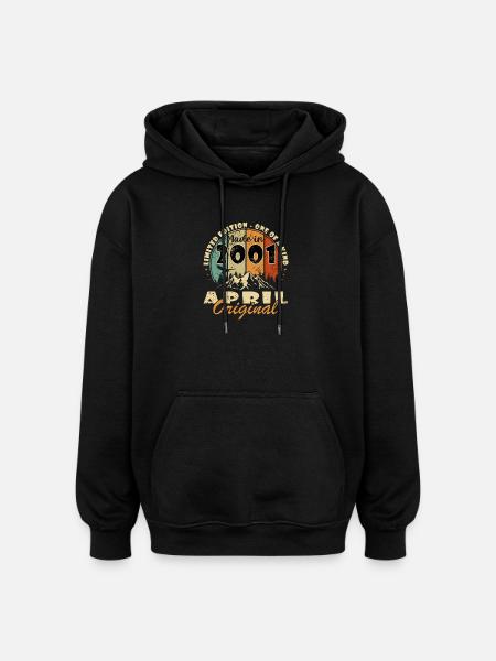 April 2001 Retro Edition - Oversized Unisex Hoodie - Schwarz