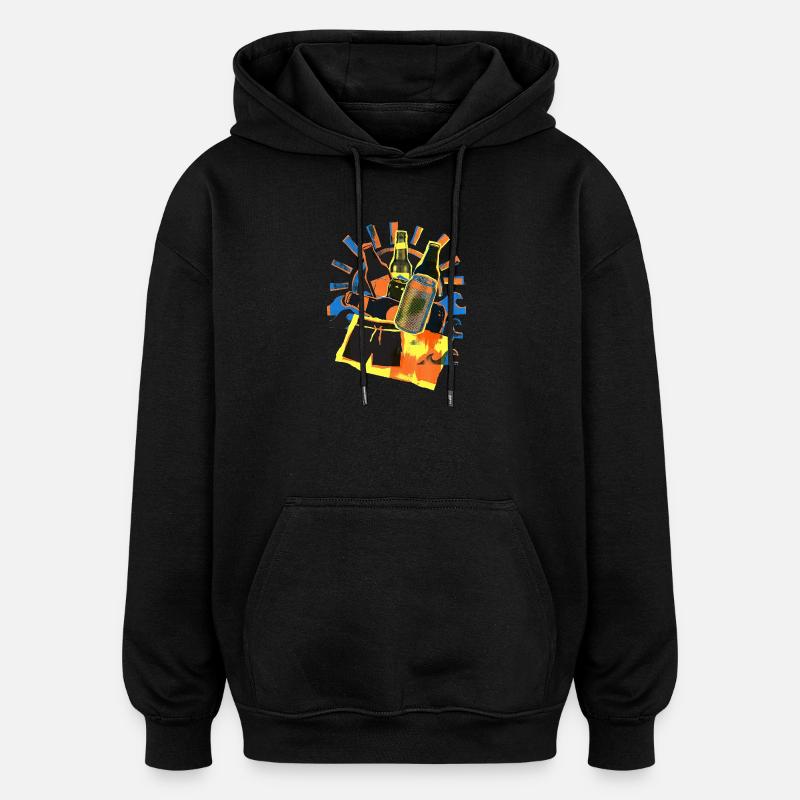 Bier Sommer Sonne - Oversized Unisex Hoodie - Schwarz